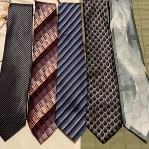 Lot of Five Mens Ties